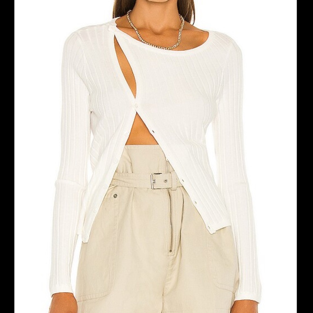 Line & Dot Madison Asymmetrical Ribbed Top